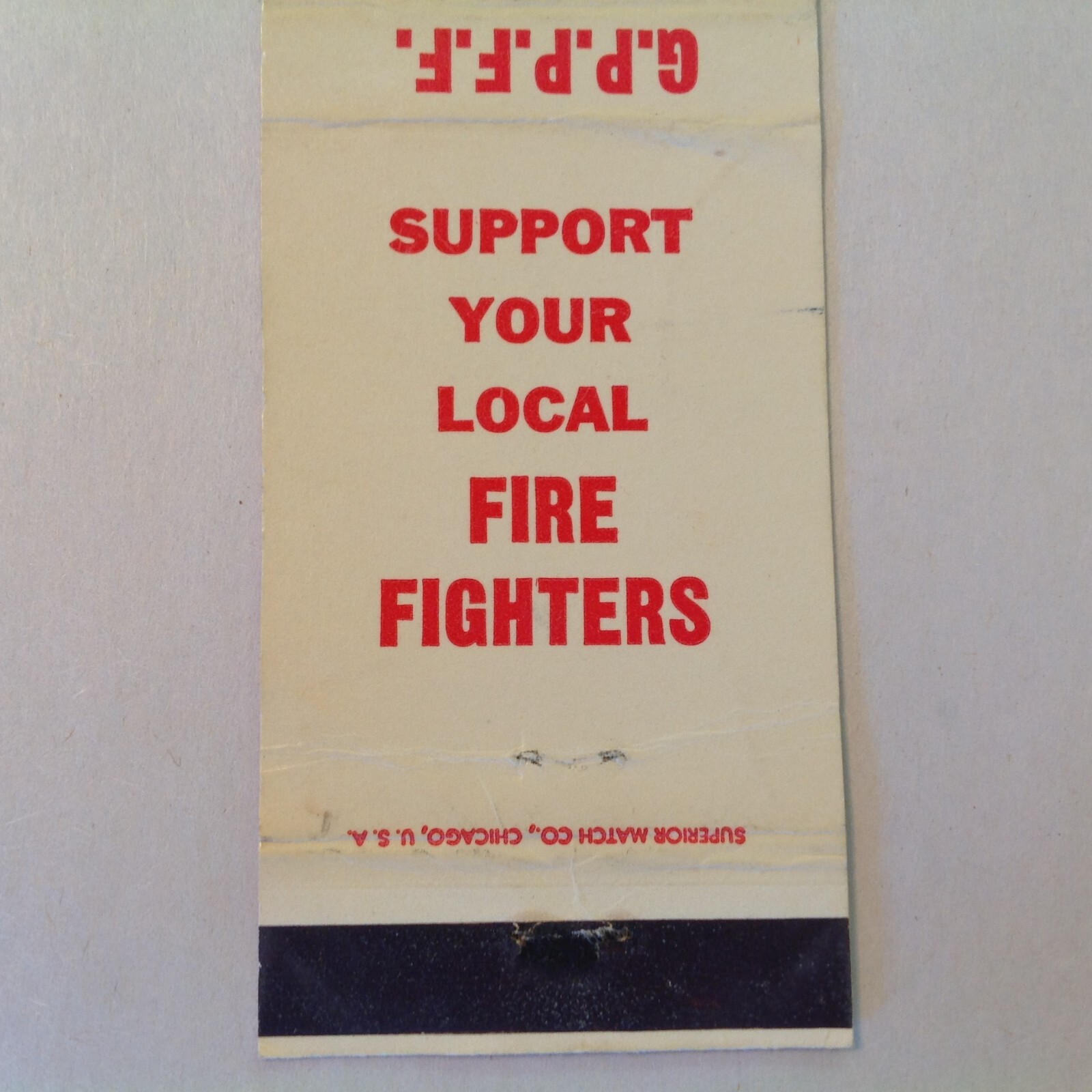 Vtg Matchbook Cover Vote Yes Firemen’s Proposal Grosse Pointe Park Fire Fighters