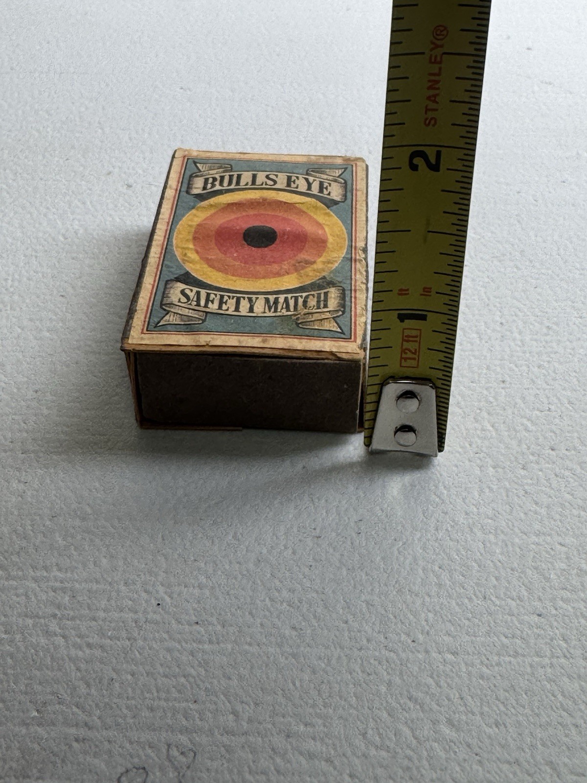 Vintage Antique Bulls Eye Safety Matches Full Cardboard Box Colorful Graphics
