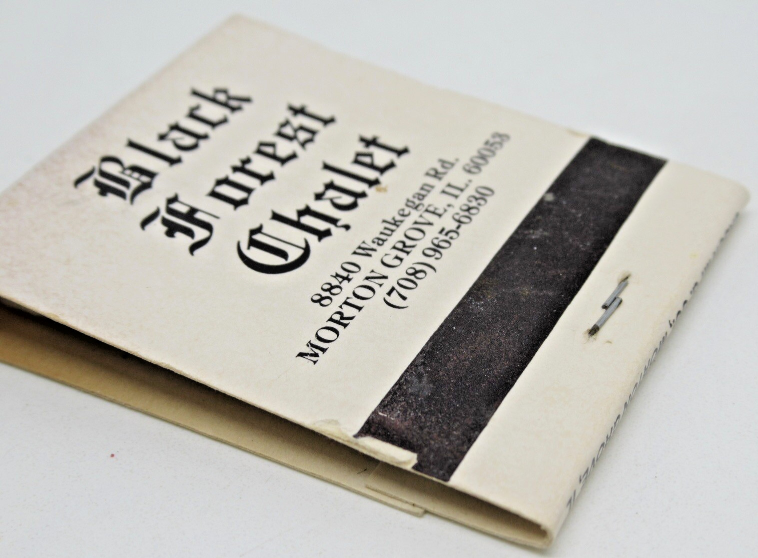 Black Forest Chalet CHICAGO Morton Grove Illinois Waukegan Road FULL Matchbook