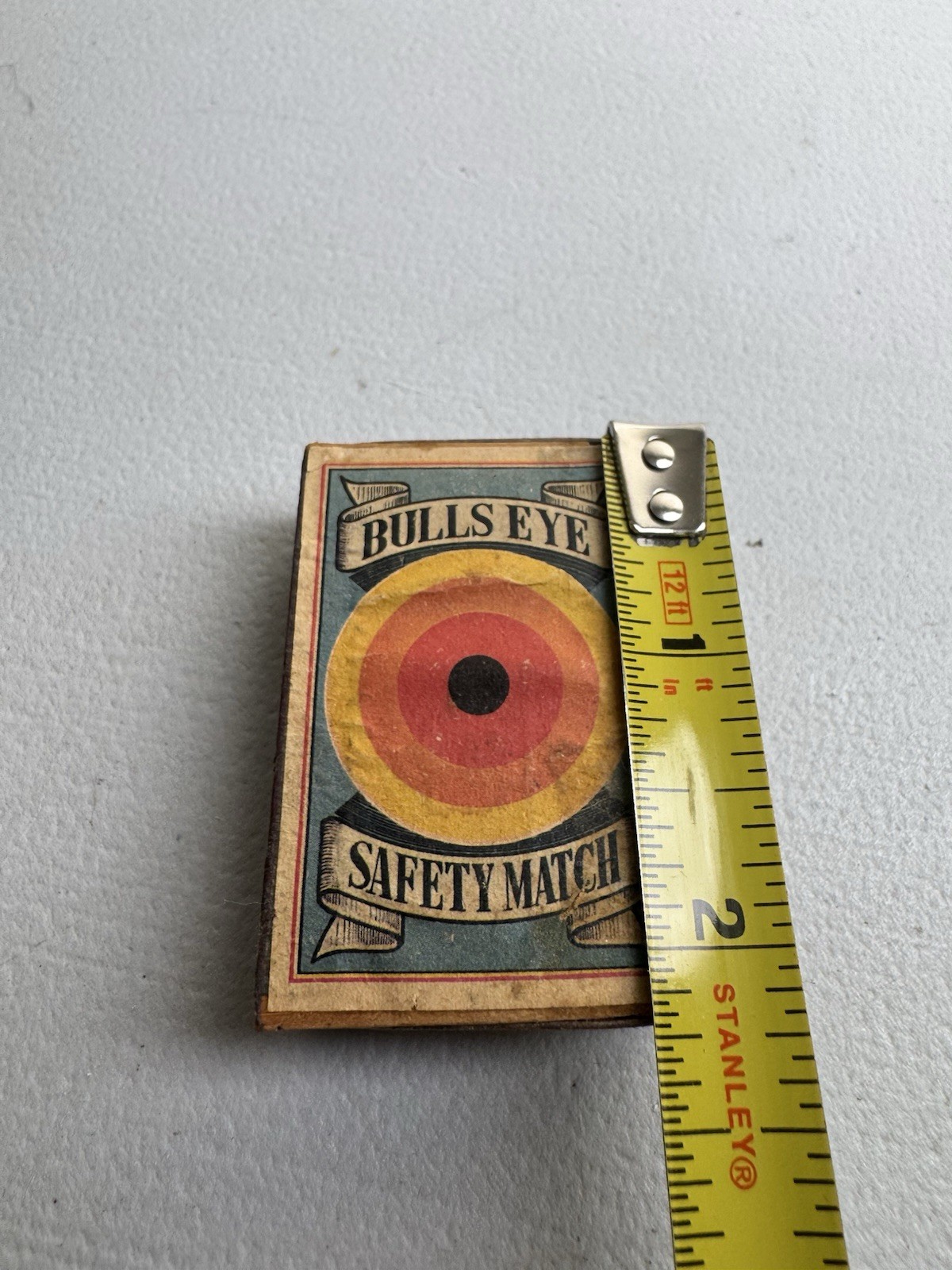 Vintage Antique Bulls Eye Safety Matches Full Cardboard Box Colorful Graphics