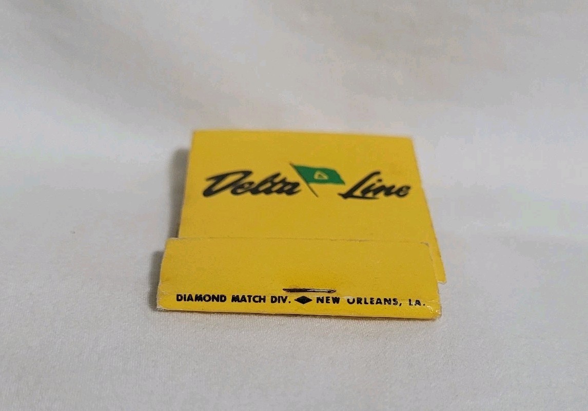 Vintage Delta Steamship Lines Matchbook Advertising Matches Full