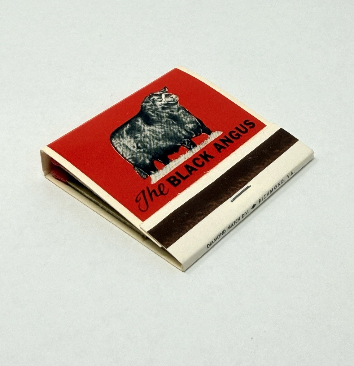 The Black Angus Restaraunt Vintage Matchbook Norfolk Virginia Beach VA