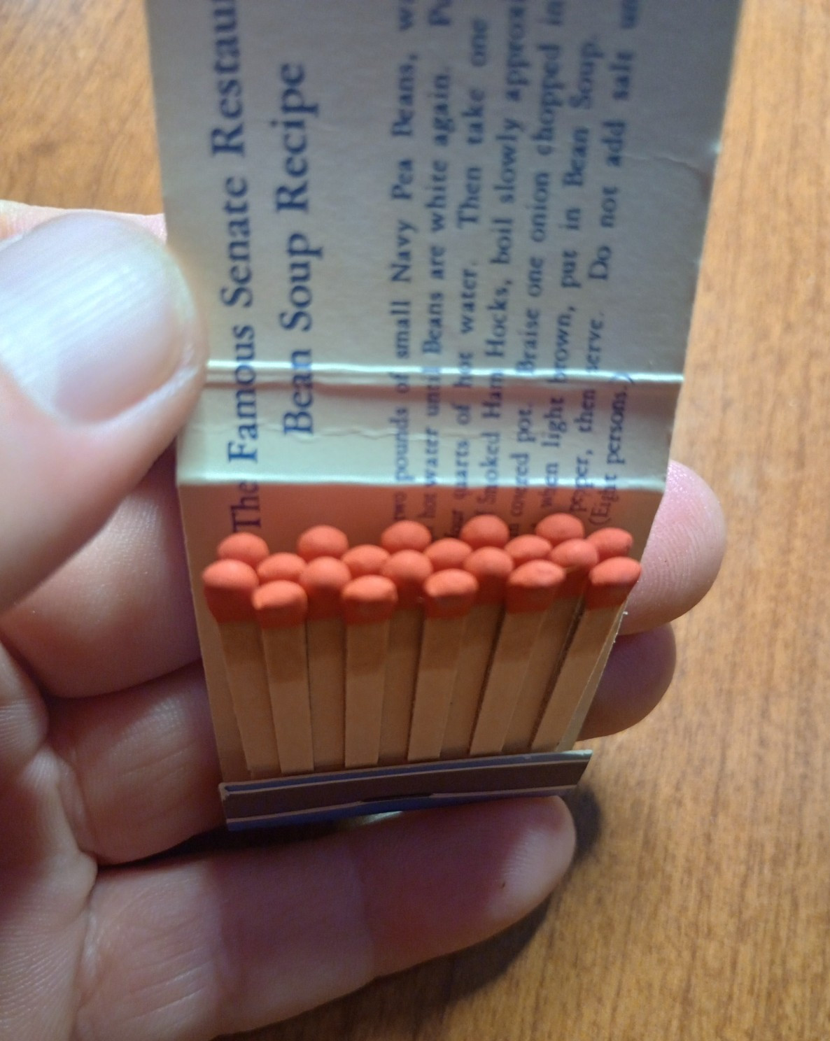 Vtg Matchbook United States Senate Restaurant Washington DC Unstruck 20 Matches
