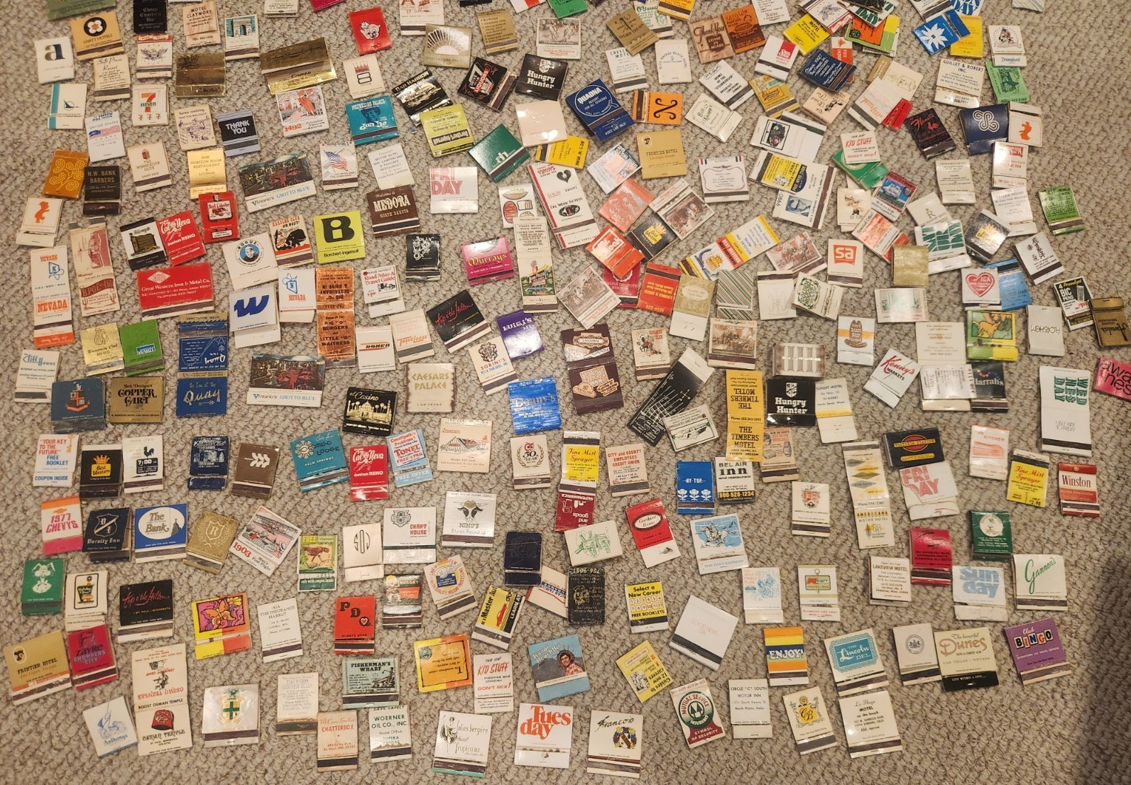 24 Vintage Matchbooks Mixed Variety 1970s Las Vegas Hotels Bar Restaurants Gas