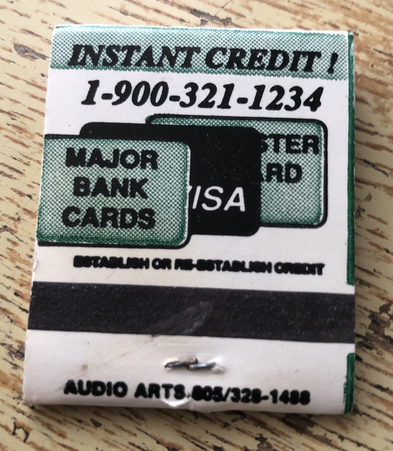 Credit Problems? We Say Yes! Instant Credit Bank Card Mostly Full Matchbook 70s