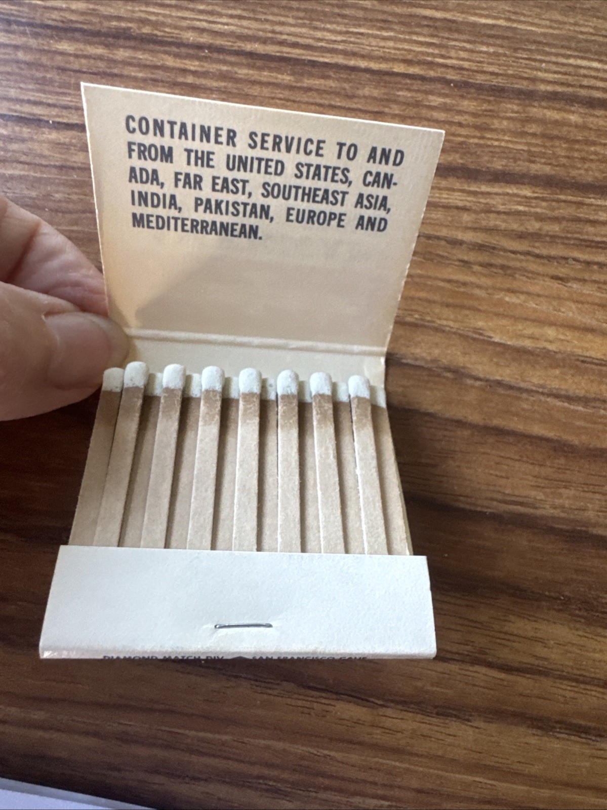 American President Lines Freight Service Matchbook Vintage Never Used