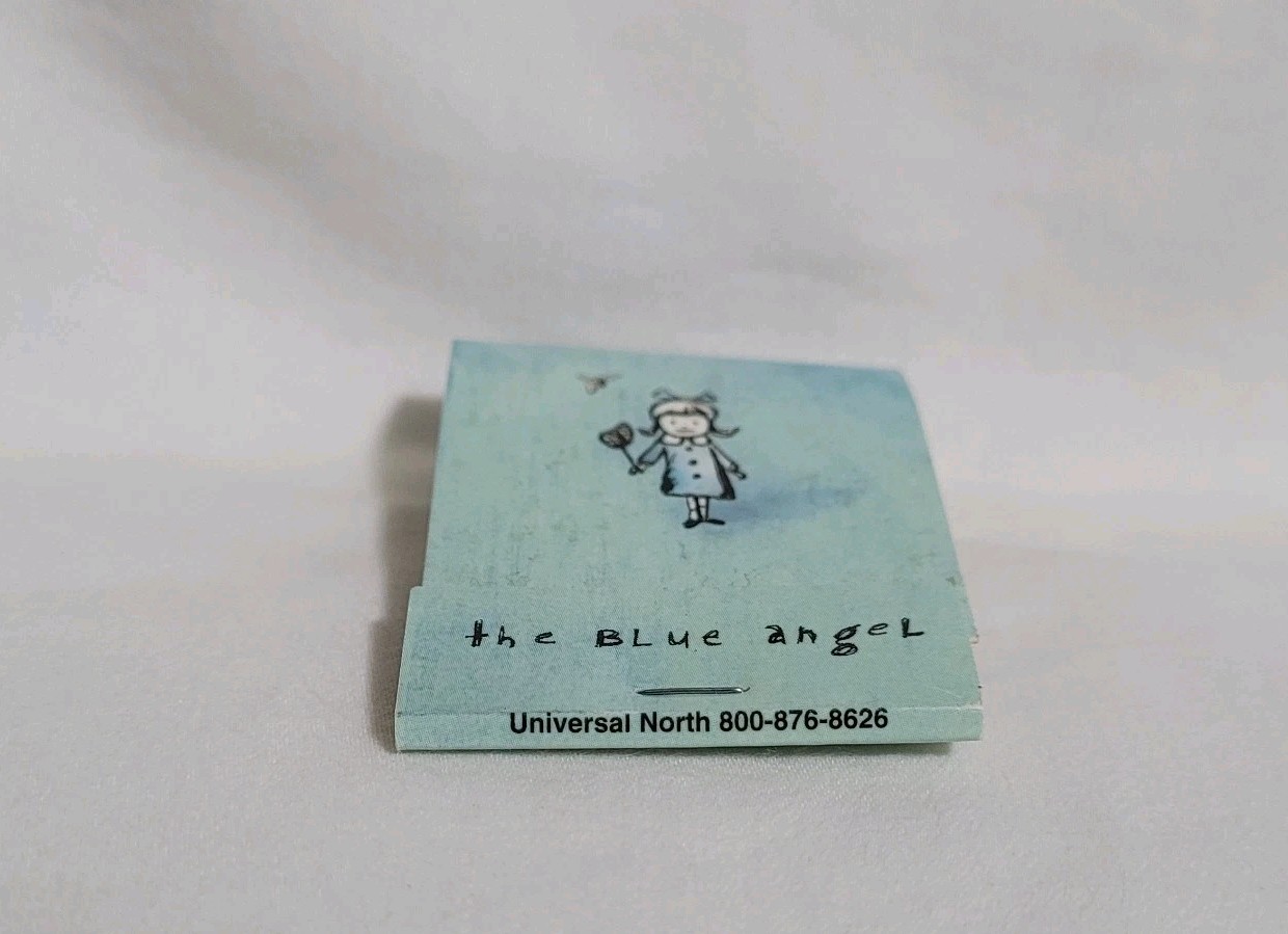 Vintage Matchbook The Blue Angel Restaurant Philadelphia PA Advertising Full