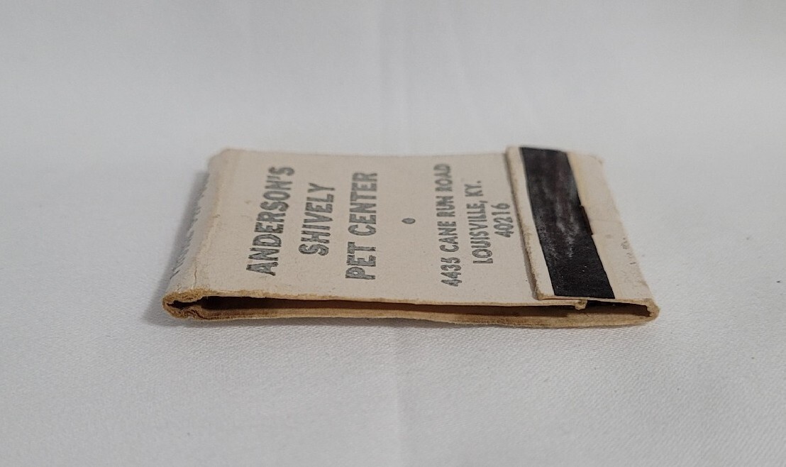 Vintage Matchbook Cover Anderson’s Shively Pet Center Louisville KY Advertising