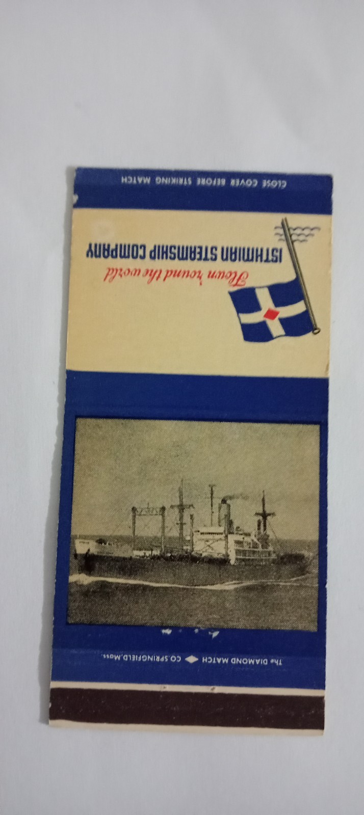 Isthmian Shipping Line Matchcover Lot 961 No Tariff Fee