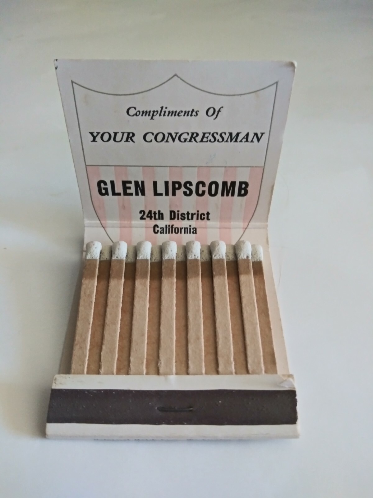 Vintage Matches From The United States Capital Compliments Of Congressman…