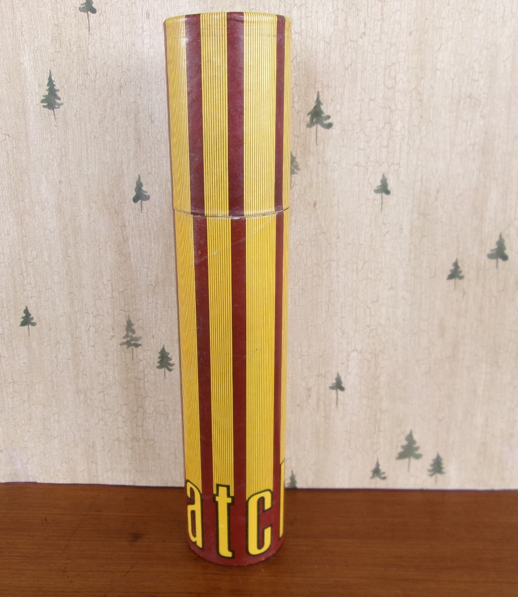 Vintage Fireplace Long Safety Matches in Cardboard Tube ~ Made in Korea