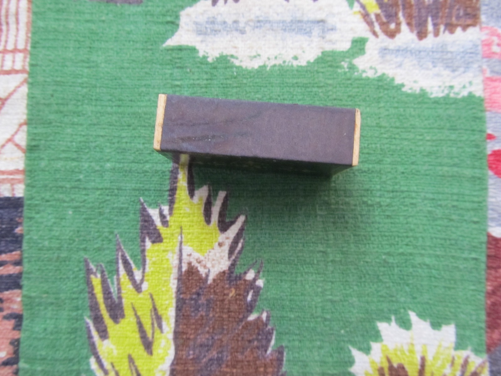 Vintage small wax matches with gold tips black match box from Italy