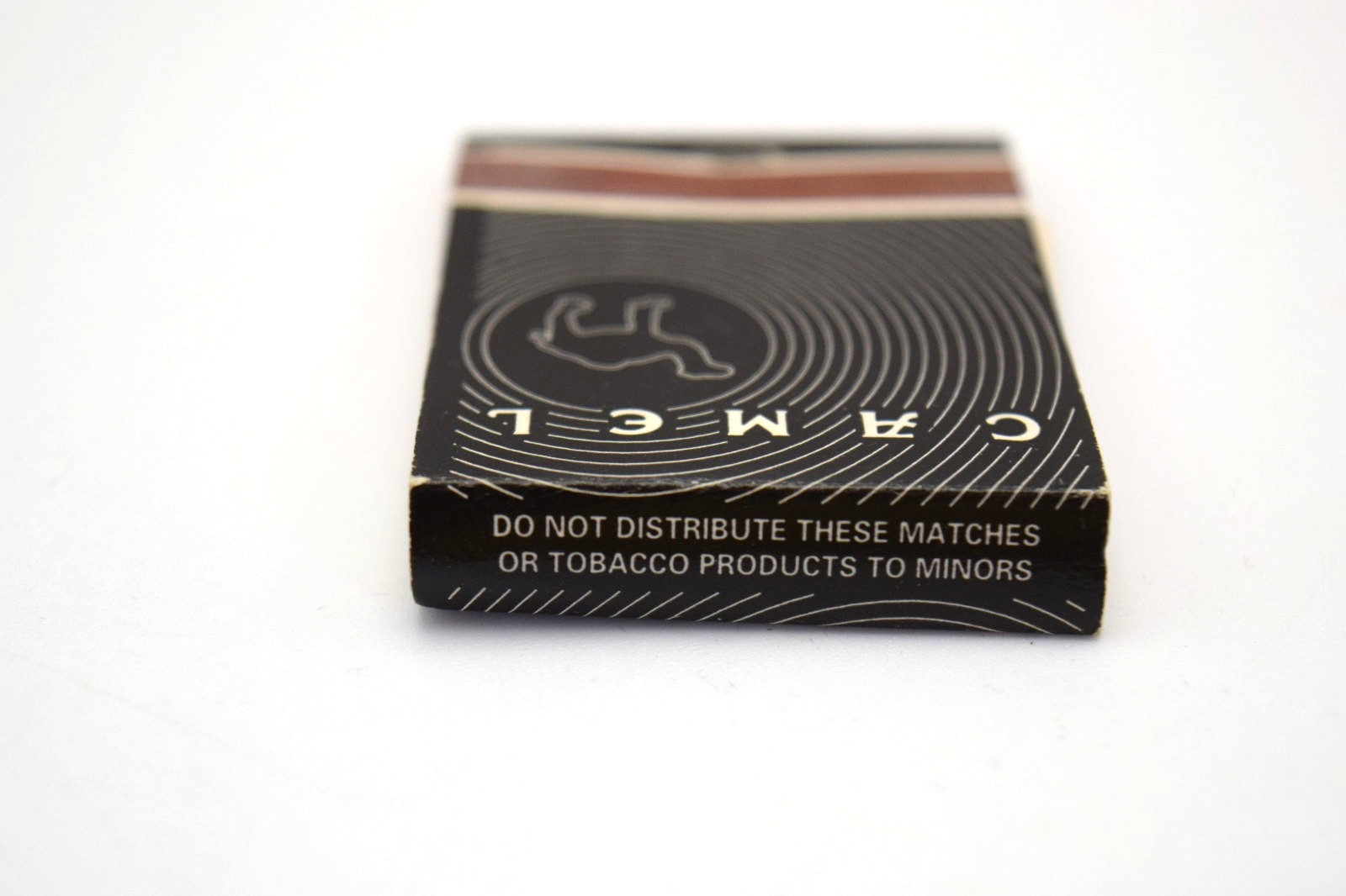 1998 Camel in Concentric Circles Black Vintage Matchbook Full Unstruck