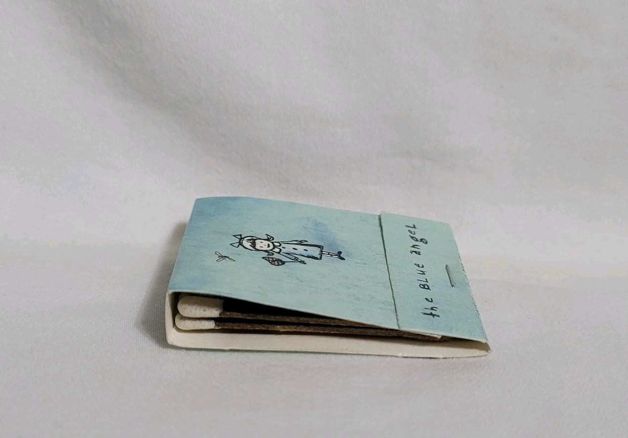 Vintage Matchbook The Blue Angel Restaurant Philadelphia PA Advertising Full