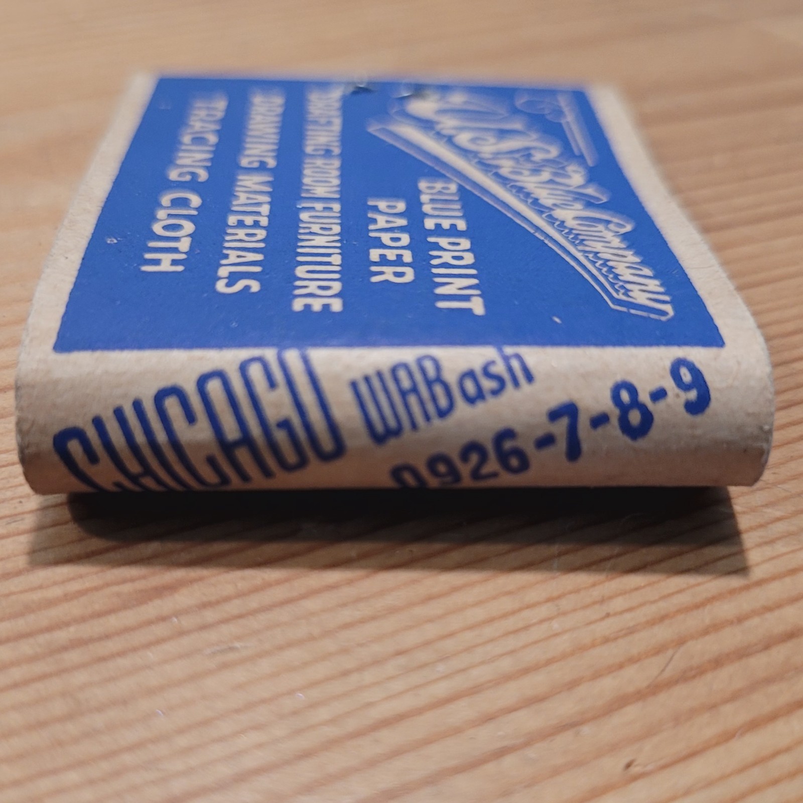 Vintage Advertising Matchbook United States Blue Print Paper Company Chicago IL