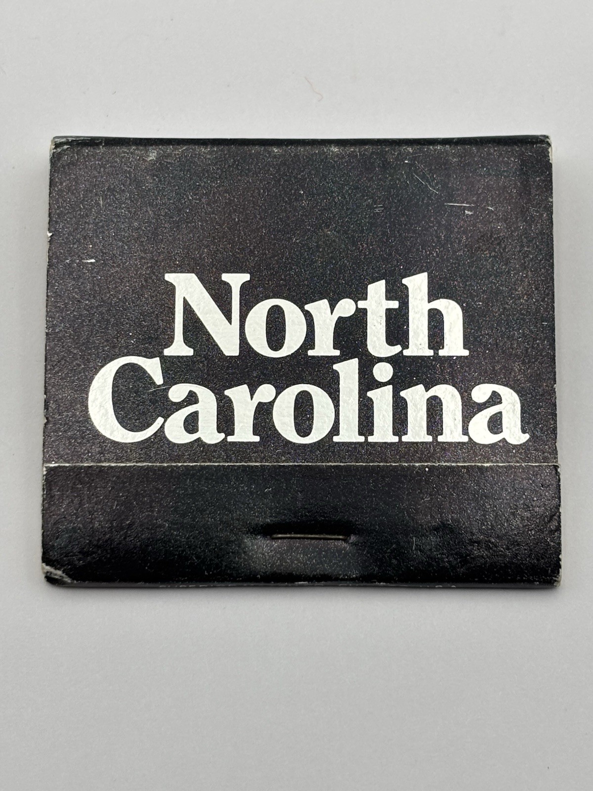 Vintage North Carolina Matchbook Vacationland Black & Silver Full Unstruck
