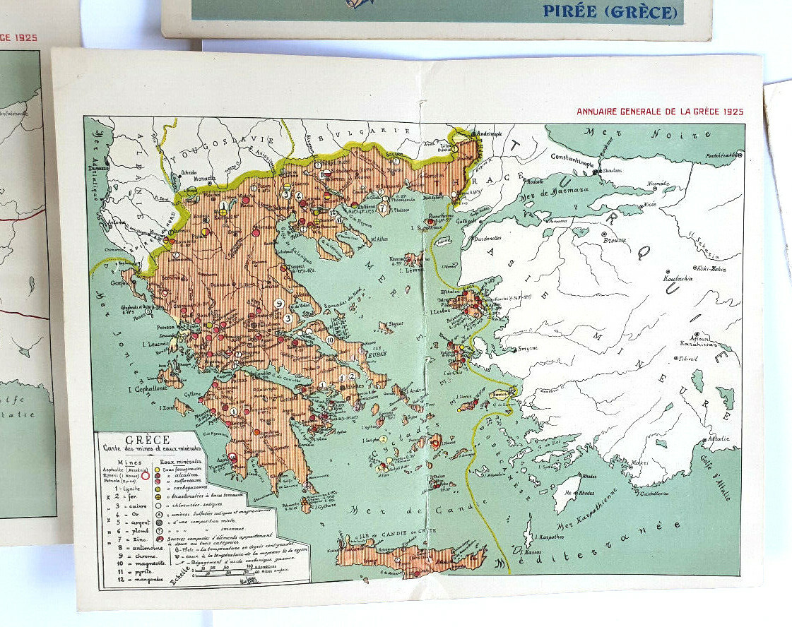 Cardboard Advertisings Greece Banks&Commercial, Set of 4, 8 3/8″x5 2/8″, 1920’s