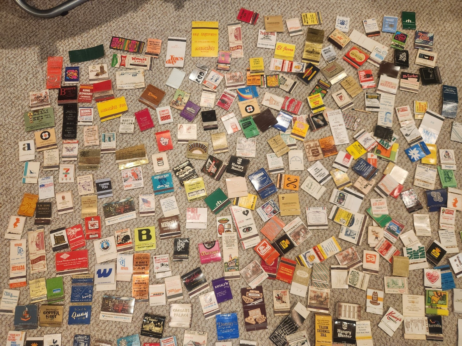 24 Vintage Matchbooks Mixed Variety 1970s Las Vegas Hotels Bar Restaurants Gas