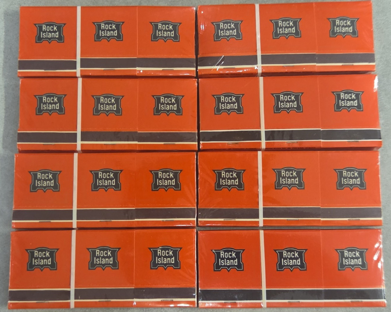 8 Set of 6-CRIP (Chicago Rock Island Pacific) Red Matchbooks w/black RI Emblem