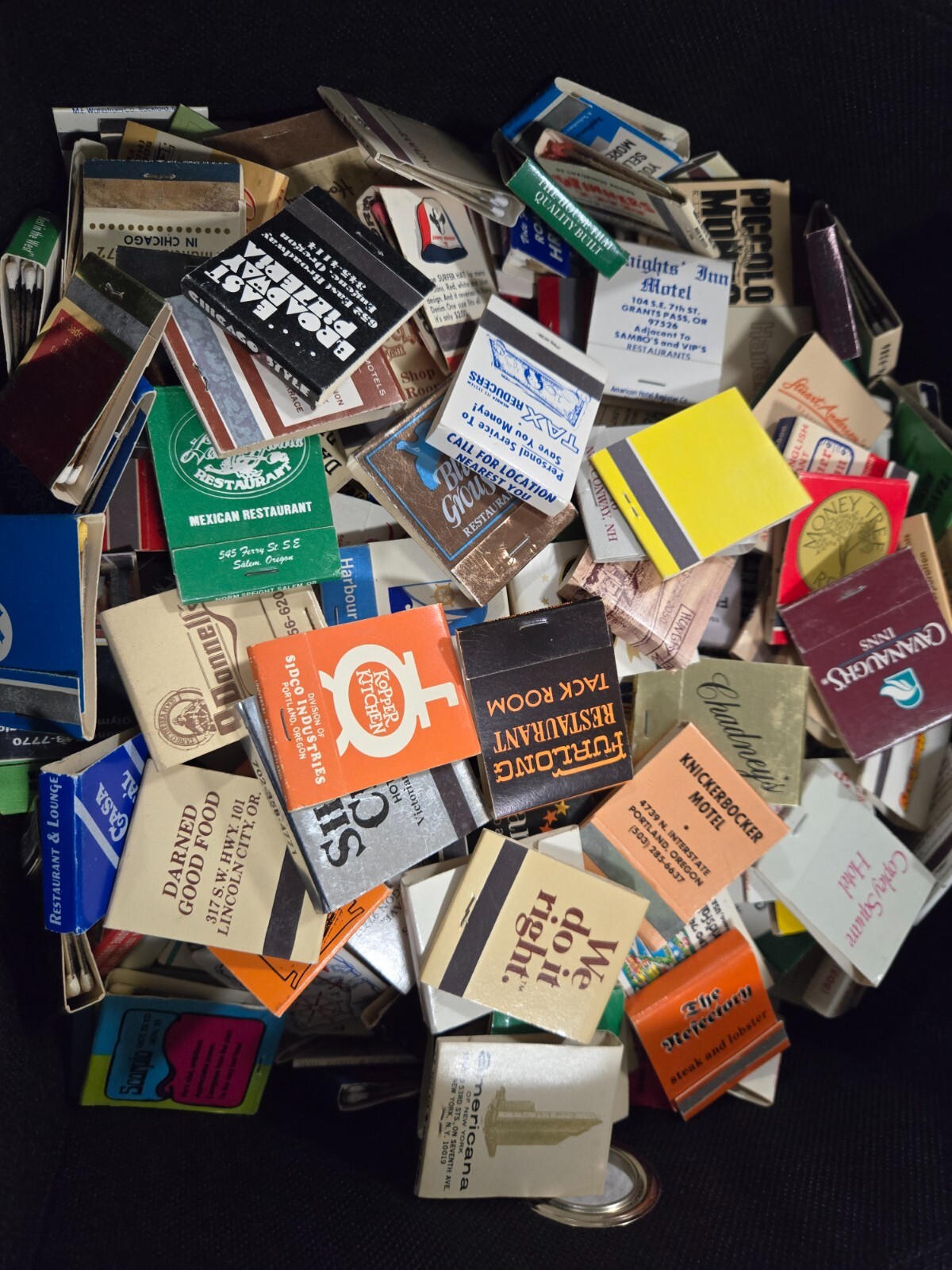 FRESH Lot of 65 Estate Mint Batch Vintage Full Unused Matchbooks No Dups Look😉