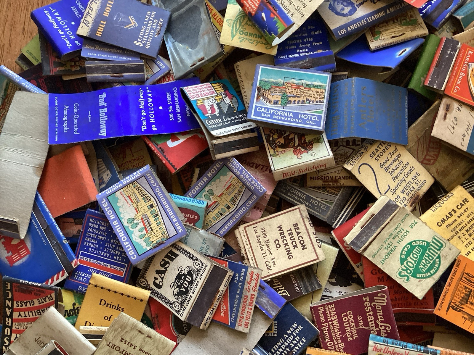 50 Vintage Used Matchbooks