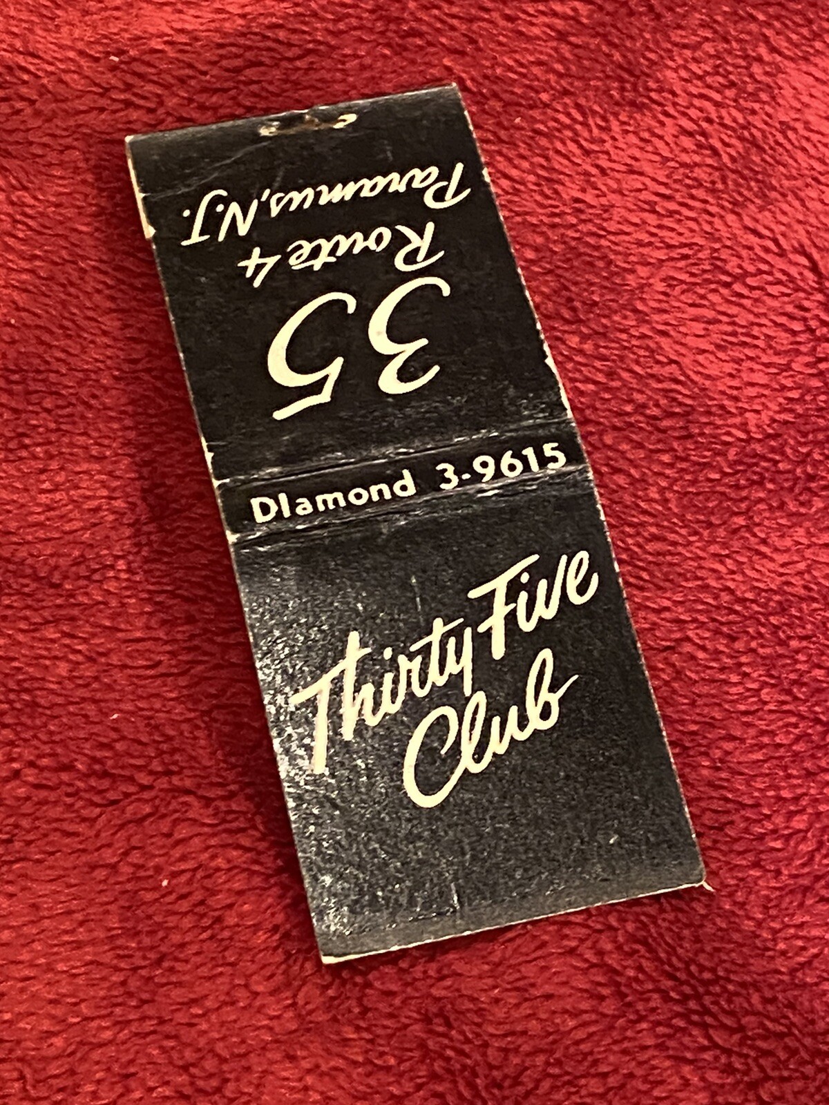 Vintage Feature Matchbook, Full Unstruck, 35 Club in Paramus, NJ.