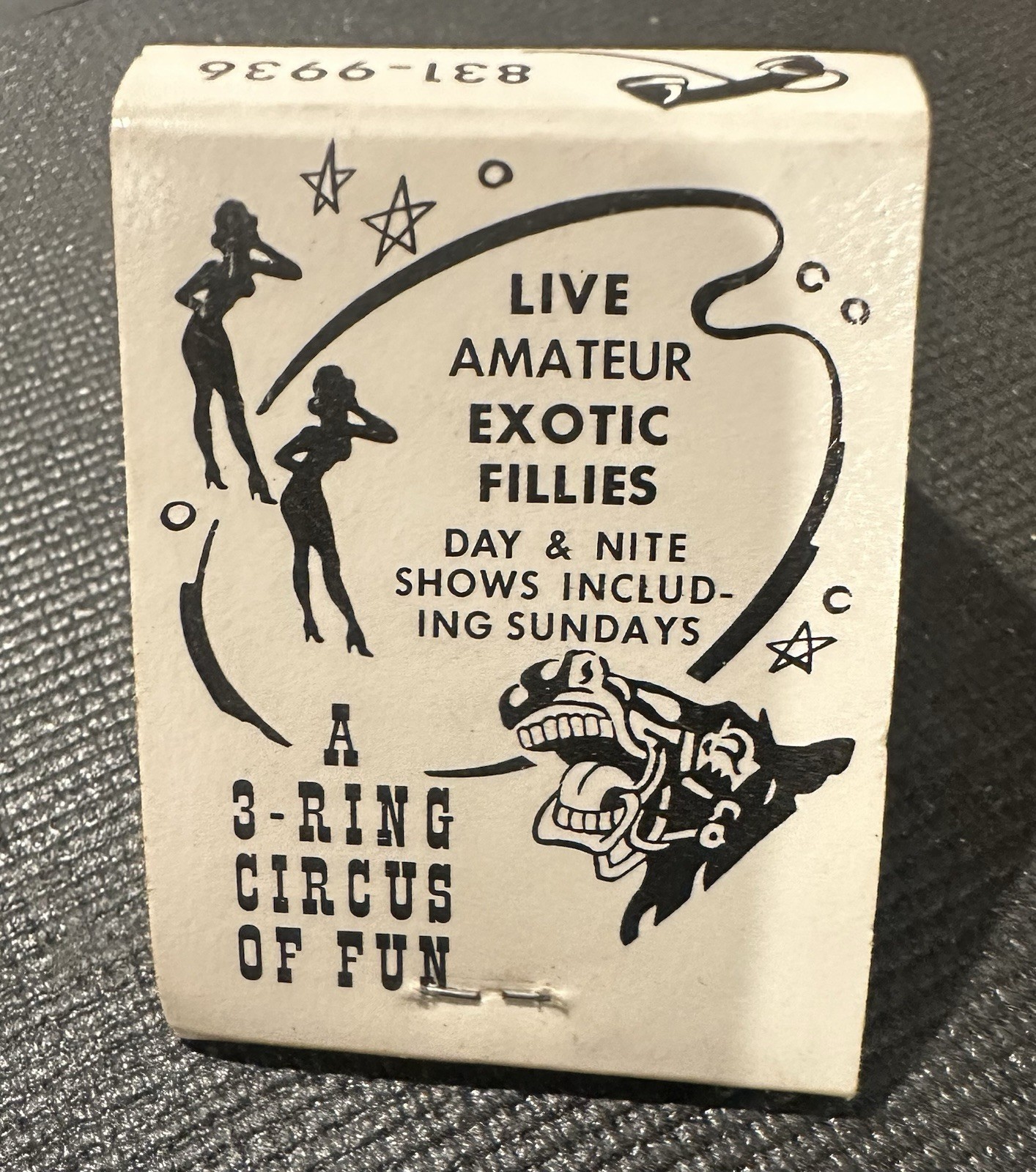 Vintage Sid King’s Crazy Horse Bar Denver CO Strip-A-Matches Adult Novelty
