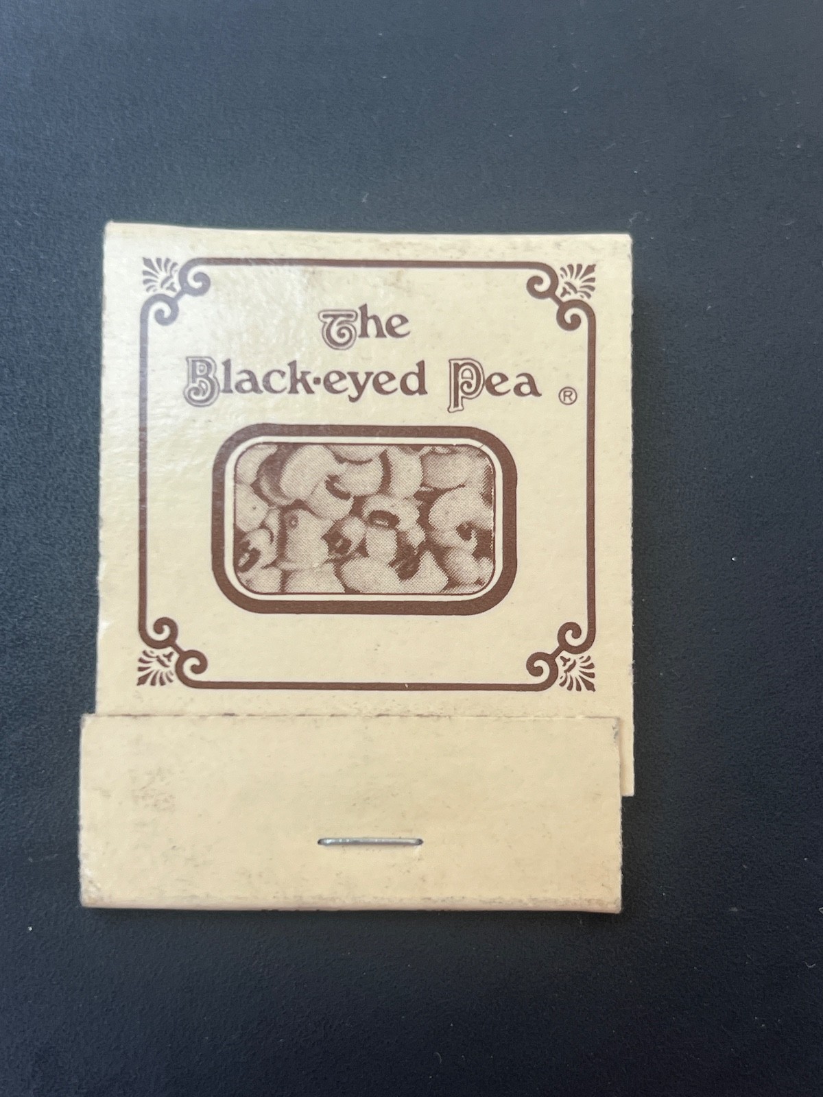 Unstriked Matchbook- Black Eyed Pea Addison Dallas El Paso Fort Worth Houston TX