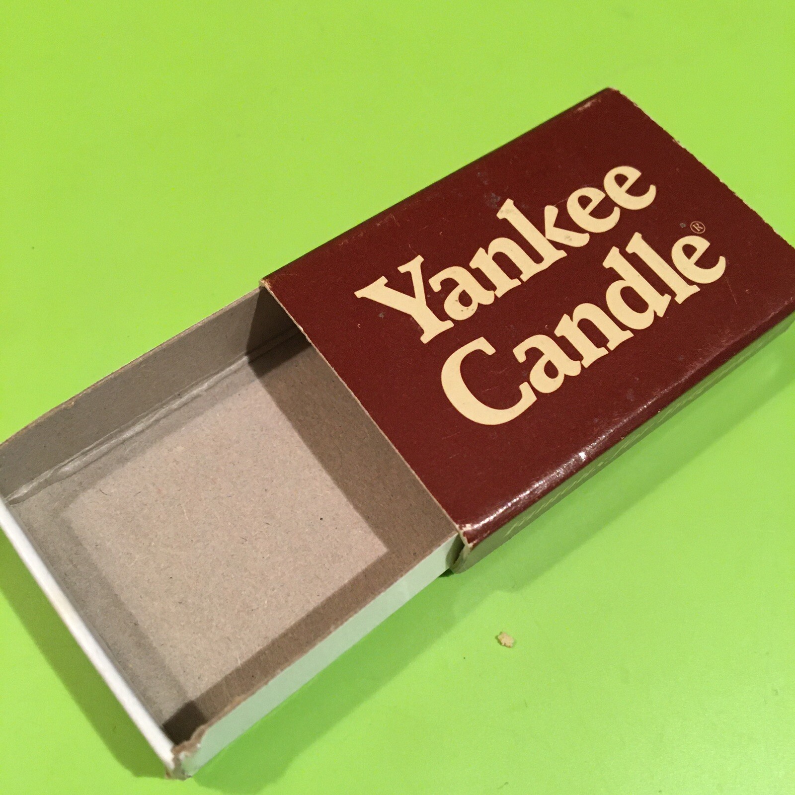 YANKEE CANDLE Match Box, Cardboard Container with Strike Pad, Store Collectible