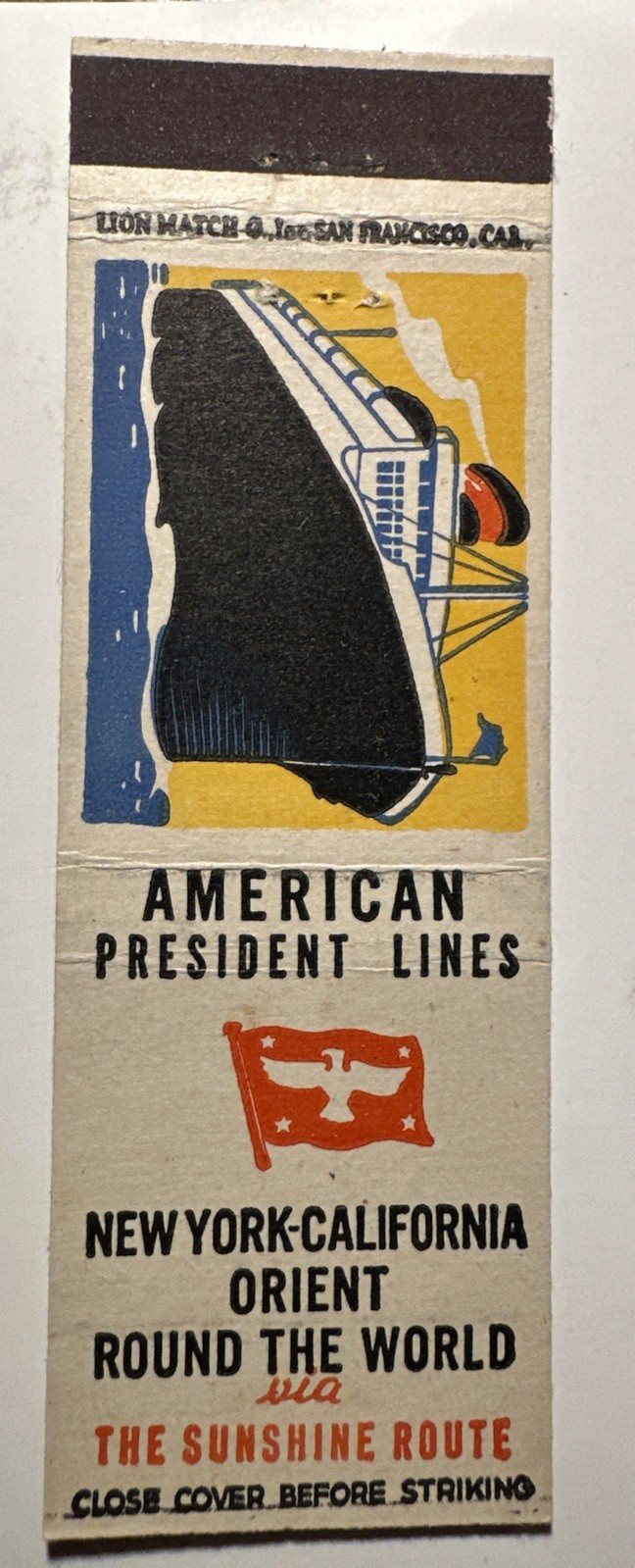 American President Lines Matchbook