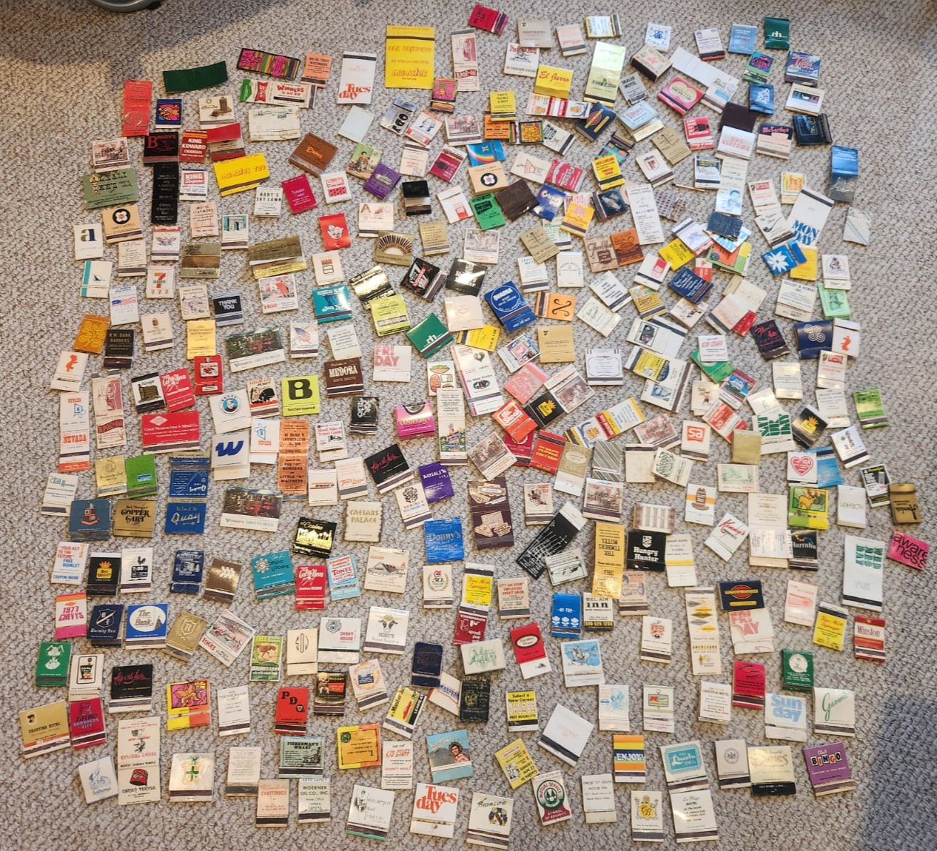 24 Vintage Matchbooks Mixed Variety 1970s Las Vegas Hotels Bar Restaurants Gas