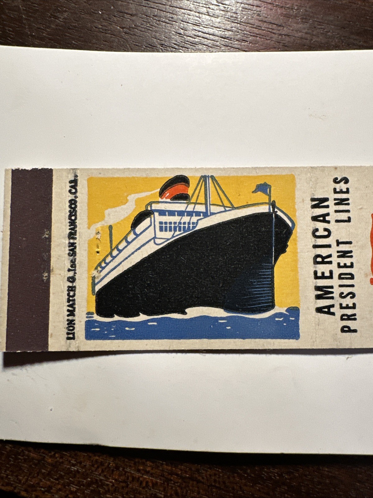 American President Lines Matchbook