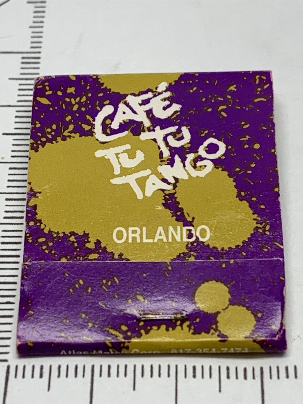 Vintage Matchbook Cafe’ TuTu Tango Orlando & Miami, Fl Atlanta, Ga gmg