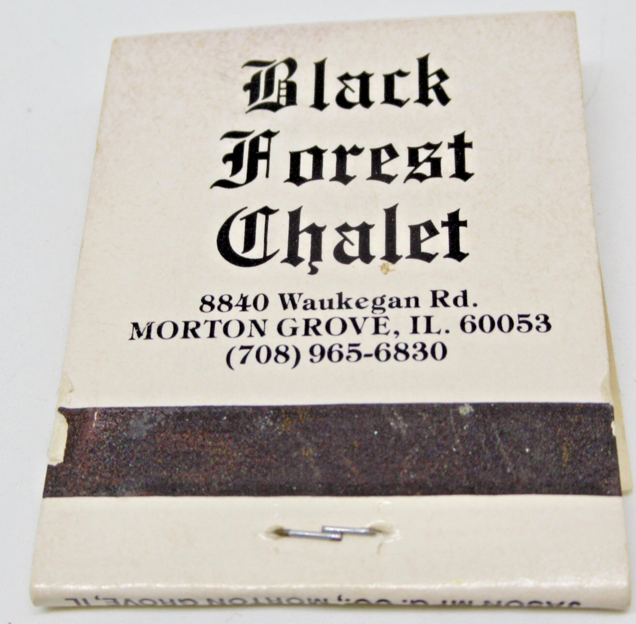 Black Forest Chalet CHICAGO Morton Grove Illinois Waukegan Road FULL Matchbook