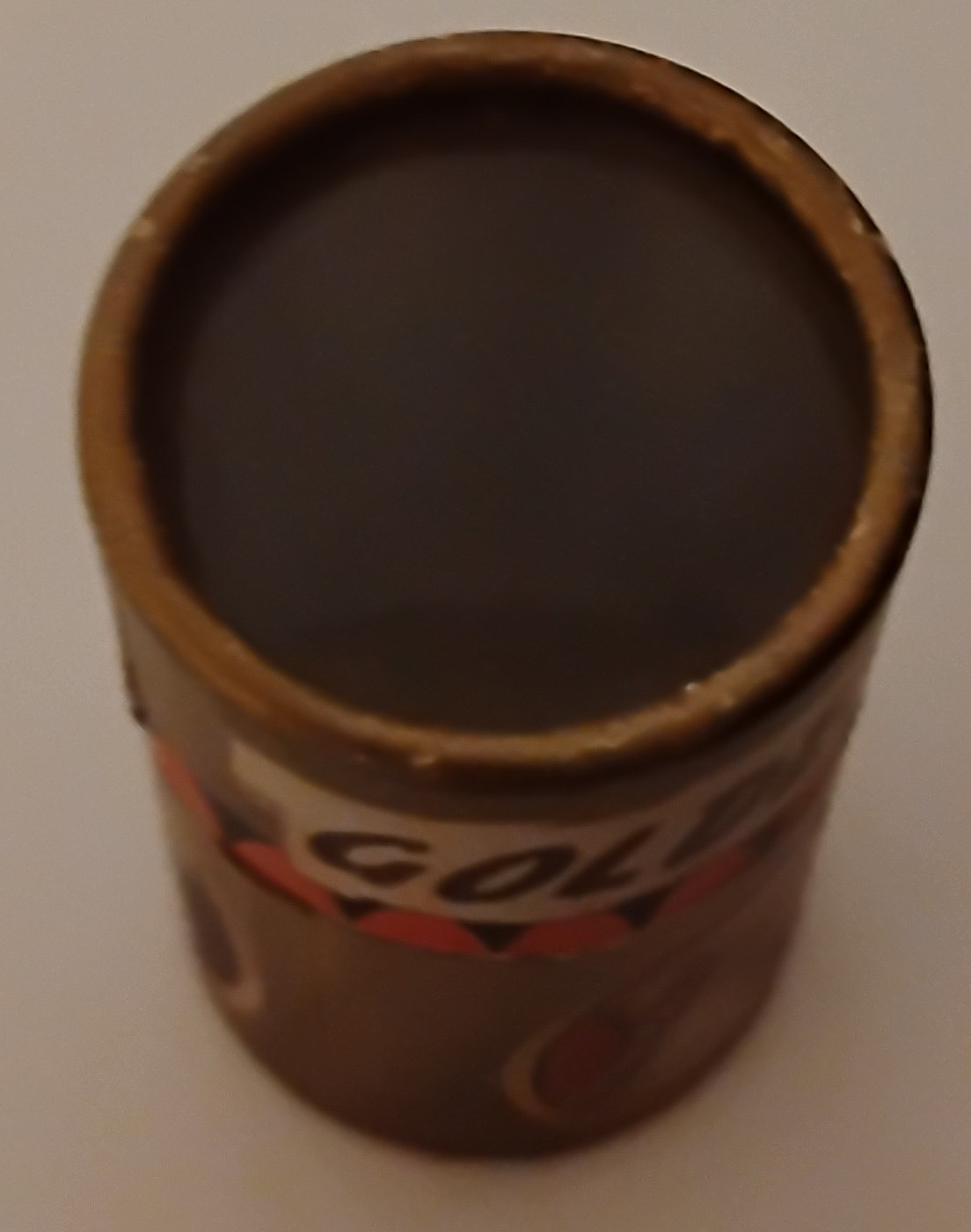Vintage Golden Cameo Stick Matches Empty Cardboard Canister Box