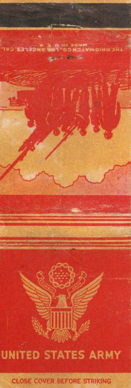 Vintage Matchcover United States Army