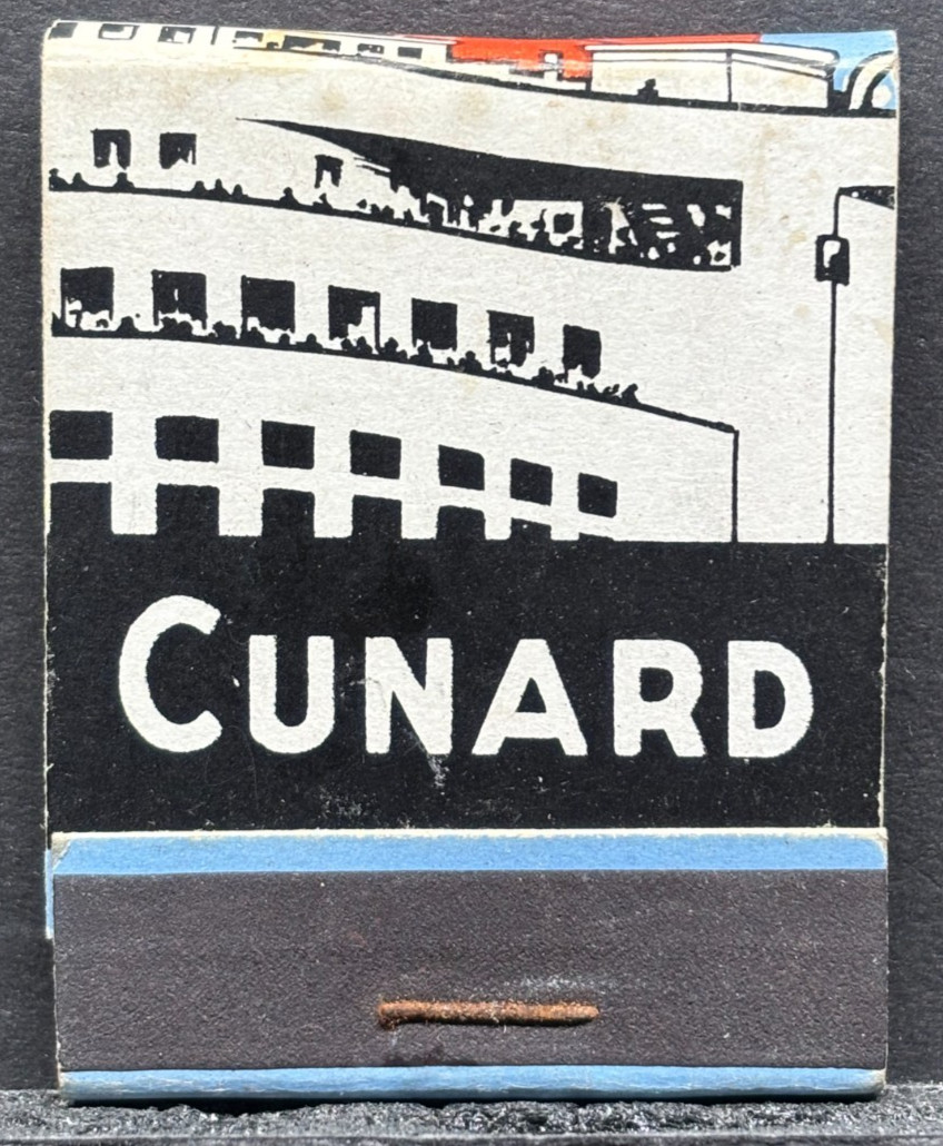 Vintage Cunard Steamship Line Unstruck, Full Matchbook