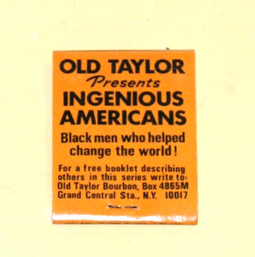 RARE Vintage NOS Old Taylor KY Whiskey Matchbook Black Men Who Changed the World