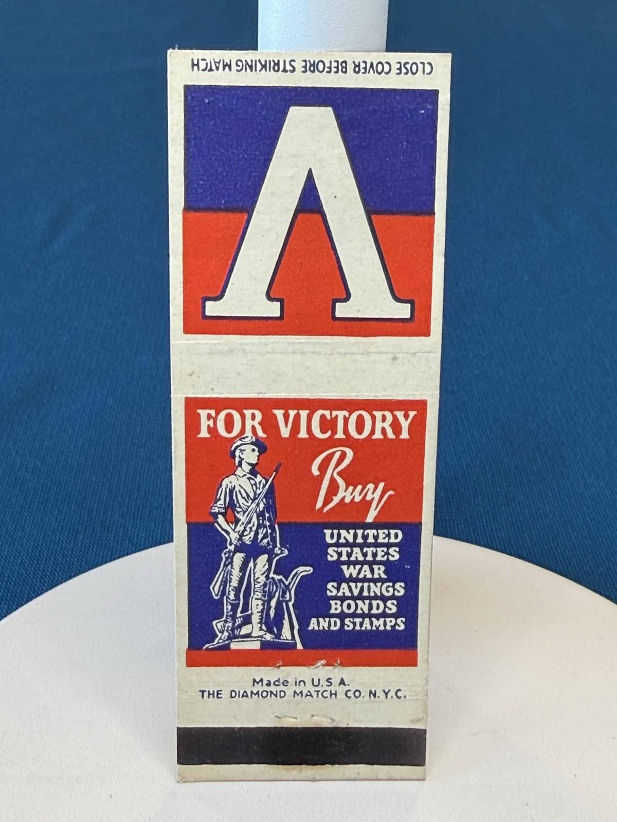Buy United States War Bonds V for Victory WWII Patriotic Matchbook Cover 1766