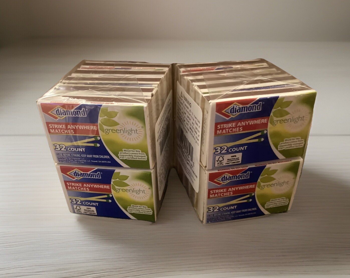 (2 Boxes) Diamond Strike Anywhere Matches Penny Matches Camping 640 Total-New