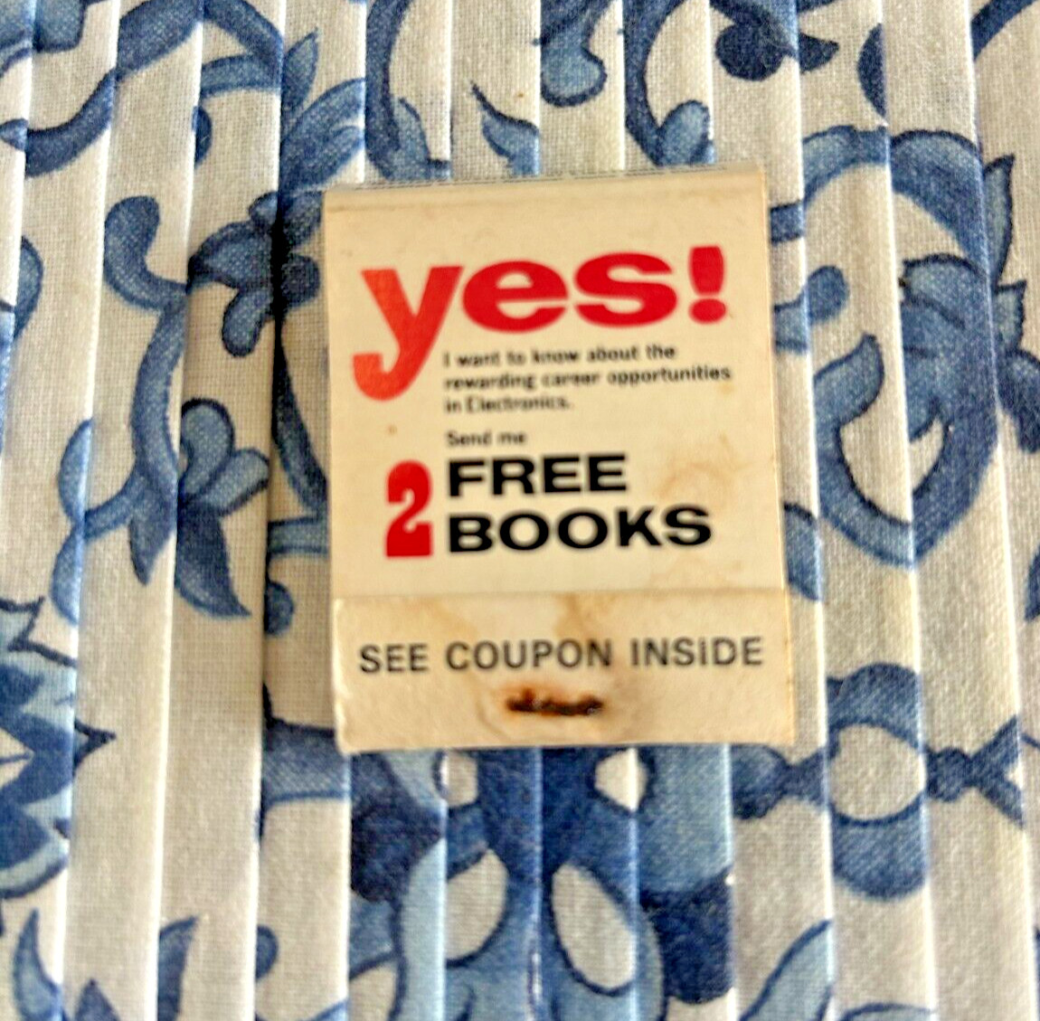 Yes! 2 Free Books Vintage Matchbook