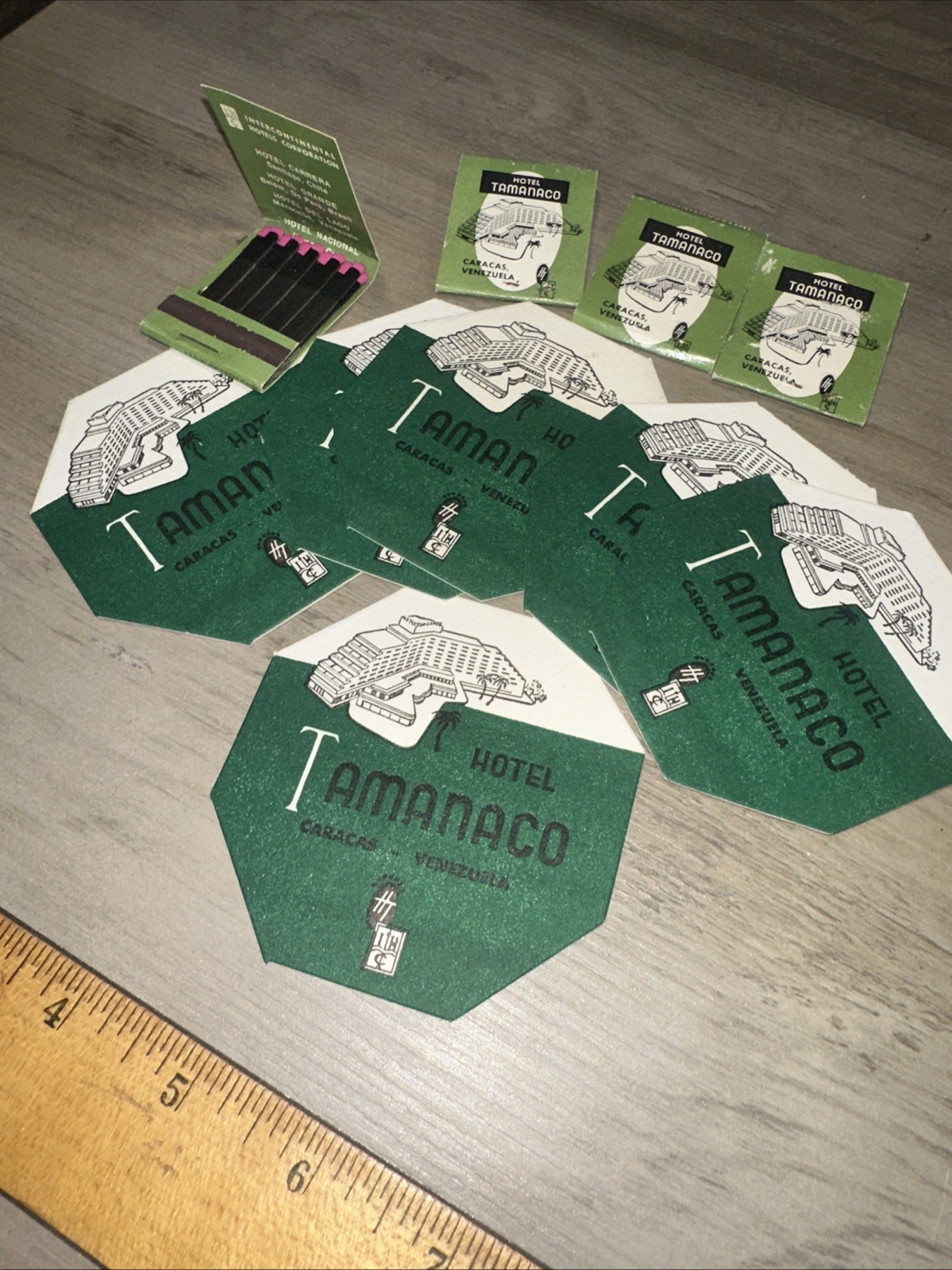Hotel Tamanaco Caracas, Venezuela, Matchbooks And Drink Coasters Cardboard ￼