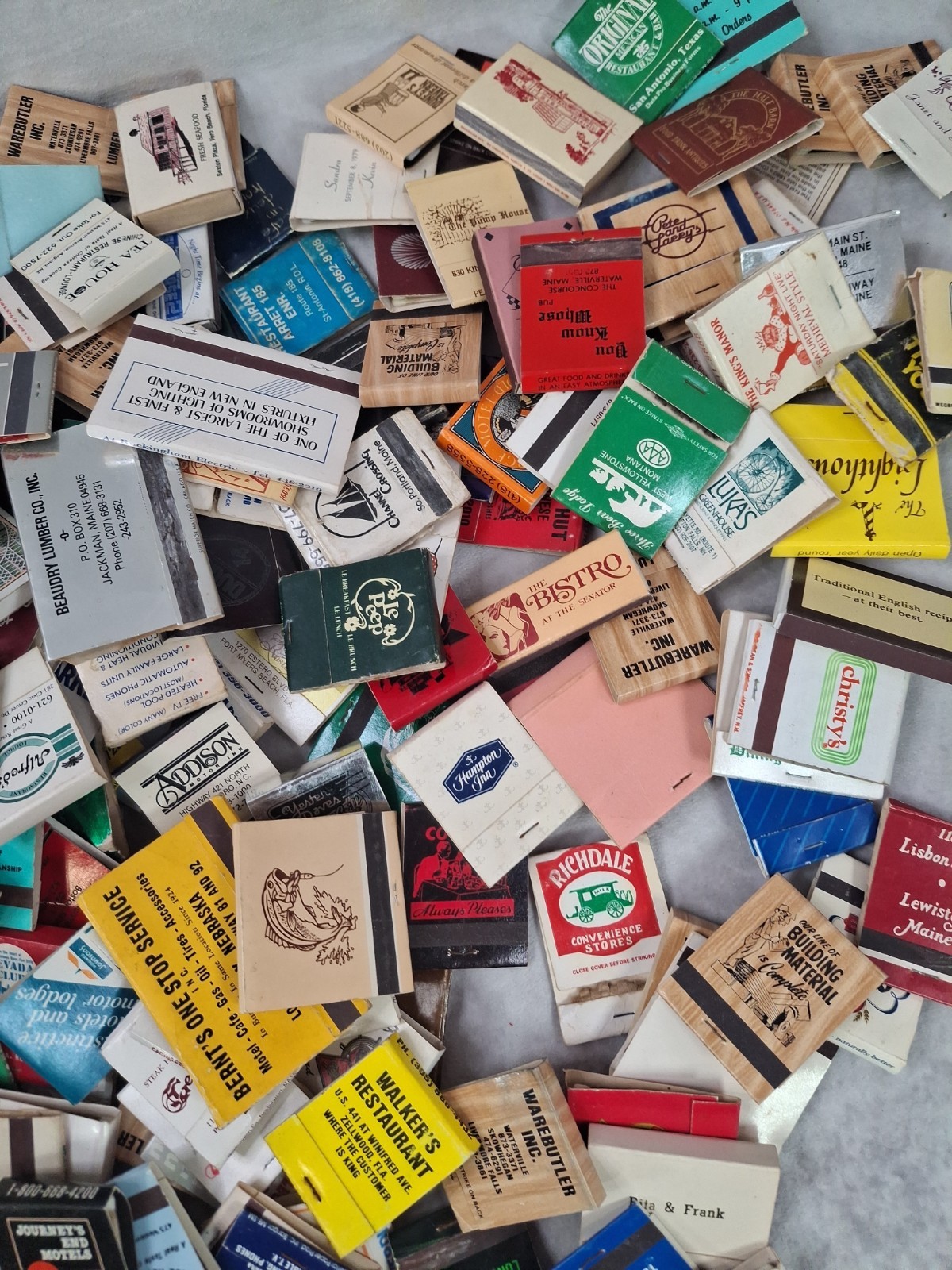 Lot Of 50 Assorted New/ Used Matchbooks /Matchboxes -Random Selection Vintage
