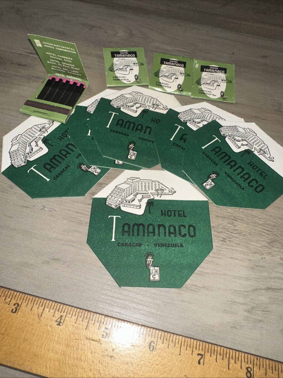 Hotel Tamanaco Caracas, Venezuela, Matchbooks And Drink Coasters Cardboard ￼