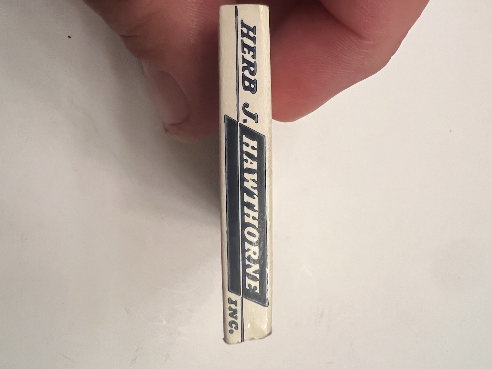 Vintage 1951 Hawthorne Blue Demon Drill Bits Matchbook Oilfield Houston TX Full