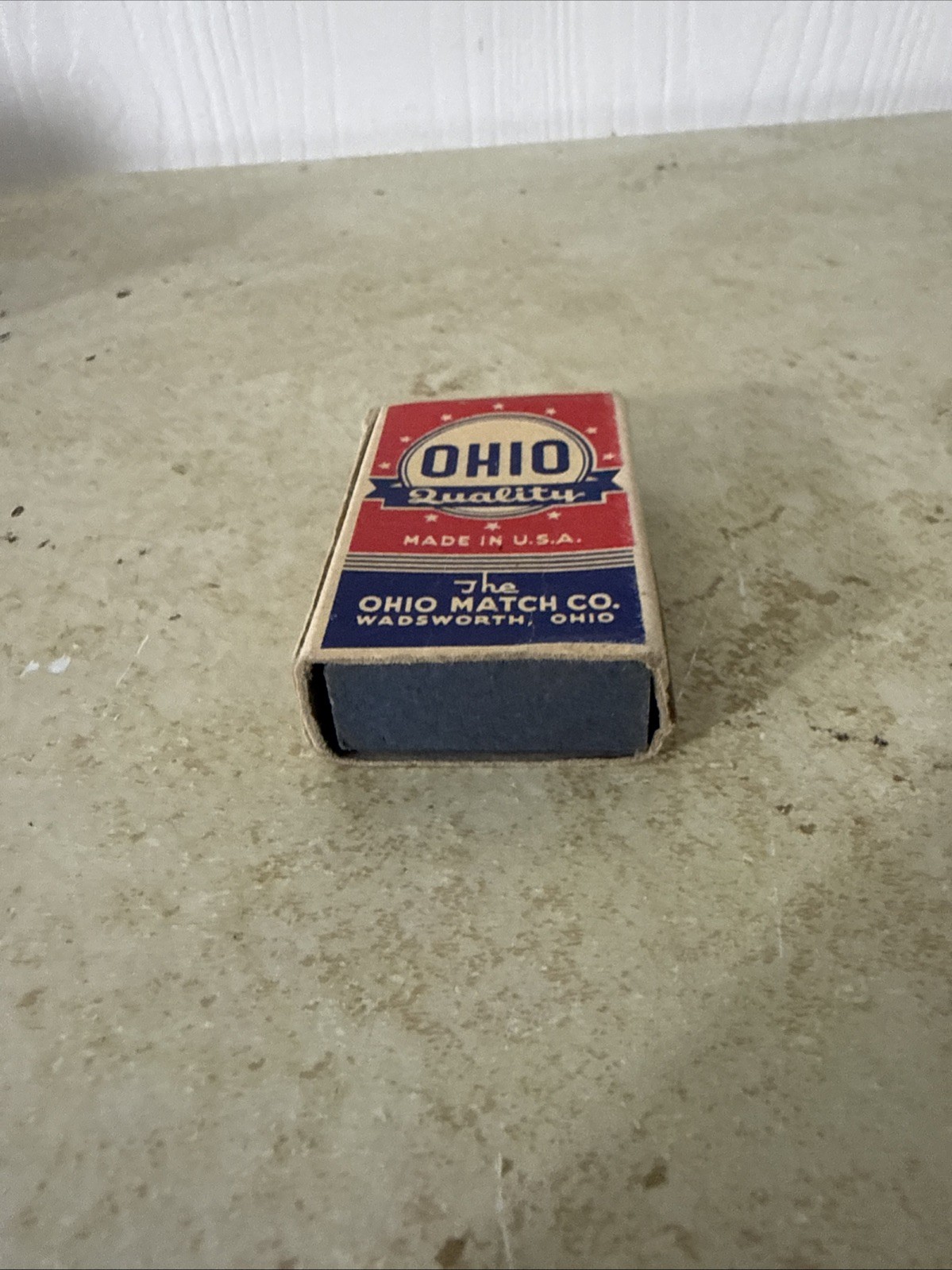 Vintage Wadsworth Ohio Match Company Cardboard Box