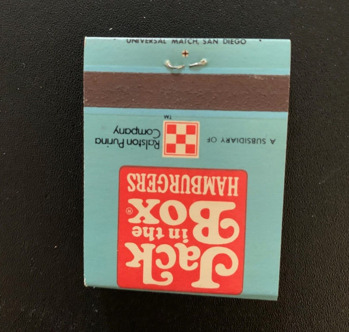 Vintage Matchbook Jack in the Box Ralston Purina Co 1970’s San Diego, CA matches