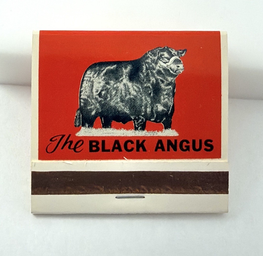 The Black Angus Restaraunt Vintage Matchbook Norfolk Virginia Beach VA