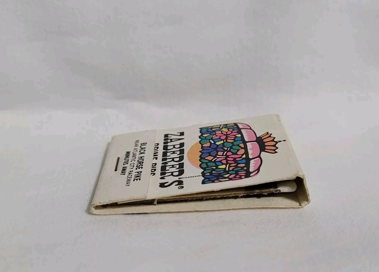 Vintage Matchbook Zaberer’s Restaurant Black Horse Pike New Jersey Advertising