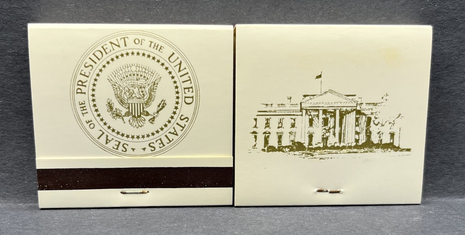 1960’s President Of The United States Of America Matchbooks White House Set of 2